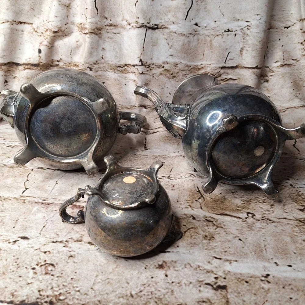 Vintage Silverplate Tea Service One 9